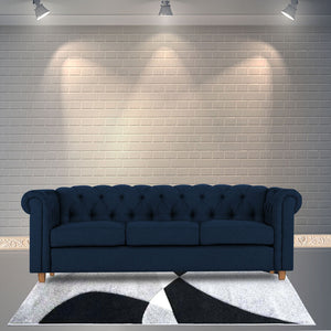Adorn Homez Strathford Chesterfield Premium Sofa 3 Seater in Fabric