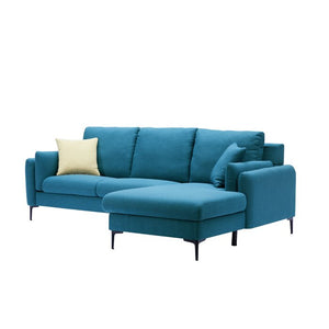 Adorn Homez Allanson L shape Sofa (4 Seater) in Premium Suede Fabric