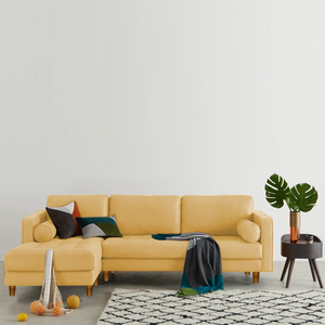 Adorn Homez Lisbon Sofa Sectional (4 Seater) in Leatherette
