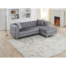 Load image into Gallery viewer, Adorn Homez Luxury Chesterfield Gemini L Shape Sofa with Ottoman - Fabric
