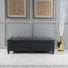 Load image into Gallery viewer, Adorn Homez Troy Bench 2 Seater Ottoman with Storage in Fabric
