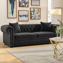 Load image into Gallery viewer, Adorn Homez Heathfield Premium 3 Seater Sofa in Suede Velvet Fabric
