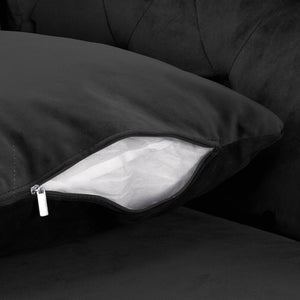 Adorn Homez Venus Premium 3 Seater Sofa in Suede Velvet Fabric