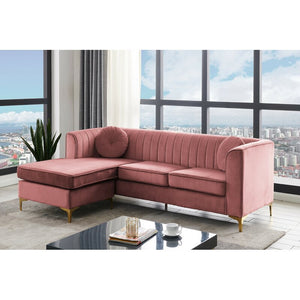 Adorn Homez Luke L Shape Sofa (4 Seater) in Premium Velvet Fabric