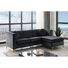 Load image into Gallery viewer, Adorn Homez Luke L Shape Sofa (4 Seater) in Premium Velvet Fabric
