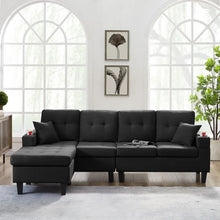 Load image into Gallery viewer, Adorn Homez Malta L shape Sofa (6 Seater) with Cup Holder in Fabric

