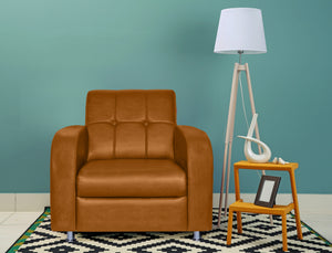 Adorn Homez Atlanta 1 Seater Sofa in Leatherette