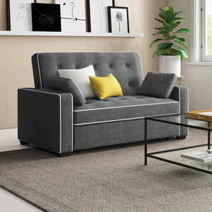 Adorn Homez Evan 3 Seater Sofa Cum Bed - Fabric
