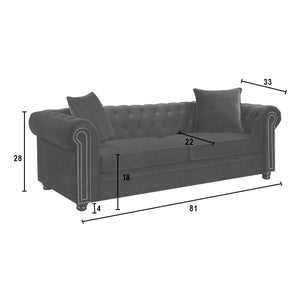 Adorn Homez Heathfield Premium 3 Seater Sofa in Suede Velvet Fabric