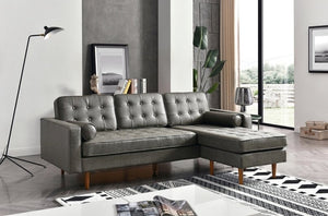 Adorn Homez Wyatt L Shape (4 Seater) Sofa Sectional in Premium Leatherette