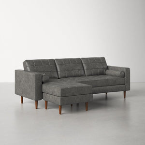 Adorn Homez Wyatt L Shape (4 Seater) Sofa Sectional in Premium Leatherette