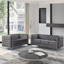 Load image into Gallery viewer, Adorn Homez Ether Sofa Set 3+2 (5 Seater) in Premium Velvet Fabric
