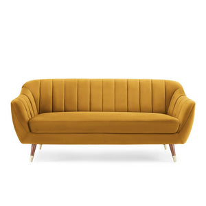 Adorn Homez Brooks 3 Seater Sofa in Premium Velvet Fabric