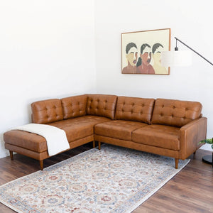 Adorn Homez Hudson L Shape (4 Seater) Sofa Sectional in Premium Leatherette