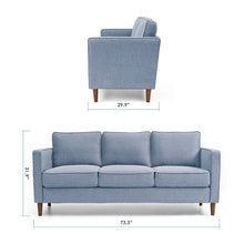 Load image into Gallery viewer, Adorn Homez Xavier 3 Seater Sofa in Premium Fabric with side Pockets
