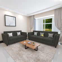 Load image into Gallery viewer, Adorn Homez Cabana Premium Sofa Set 3+2 in Fabric - Free Designer Cushions
