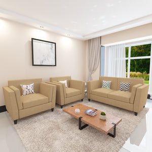 Adorn Homez Cabana Premium Sofa Set 2+1+1 in Fabric - Free Designer Cushions