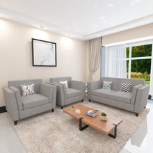 Load image into Gallery viewer, Adorn Homez Cabana Premium Sofa Set 2+1+1 in Fabric - Free Designer Cushions
