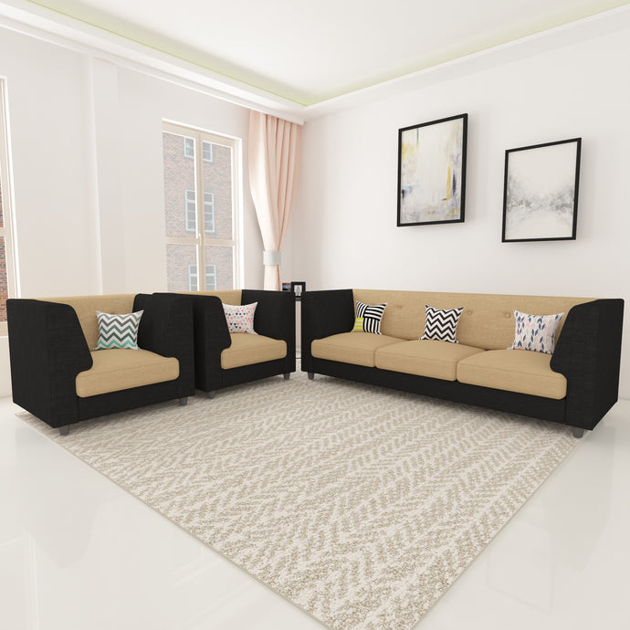 Adorn Homez Flamingo Sofa Set 3+1+1 in Fabric