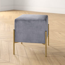 Load image into Gallery viewer, Adorn Homez Ivor Pouffe in Suede Velvet Fabric
