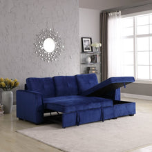 Load image into Gallery viewer, Adorn Homez Kristy L shape Sofa with Storage in Velvet Fabric
