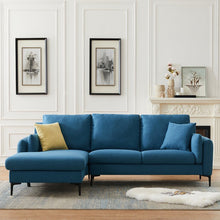 Load image into Gallery viewer, Adorn Homez Allanson L shape Sofa (4 Seater) in Premium Suede Fabric
