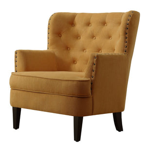 Adorn Homez Solitaire Wing Chair in Fabric