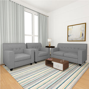 Adorn Homez Solitaire Sofa Set 2+1+1 in Fabric