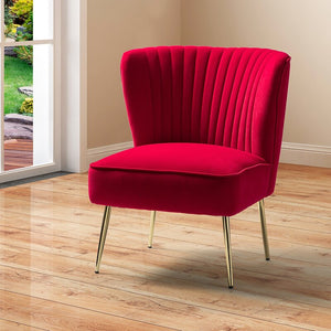 Adorn Homez Napa Accent Chair in Premium Velvet Fabric