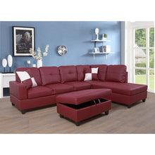Load image into Gallery viewer, Adorn Homez Moscow L Shape Sofa Sectional in Leatherette
