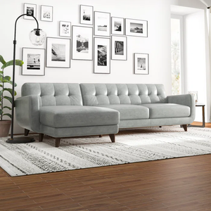 Adorn Homez Edina L shape Sofa - 5 Seater - in Premium Leatherette