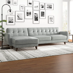 Adorn Homez Edina L shape Sofa - 5 Seater - in Premium Leatherette