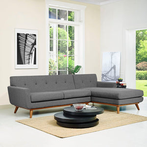 Adorn Homez Axel L Shape (4 Seater) Sofa Sectional in Linen-Cotton Fabric