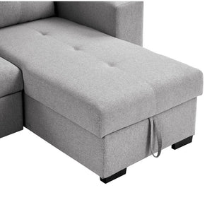 Adorn Homez Illinois Sofa Bed with Storage in Fabric
