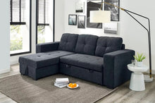 Load image into Gallery viewer, Adorn Homez Illinois Sofa Bed with Storage in Fabric
