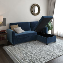 Load image into Gallery viewer, Adorn Homez Carson L Shape 4 Seater Sofa Sectional with Storage in Velvet Fabric
