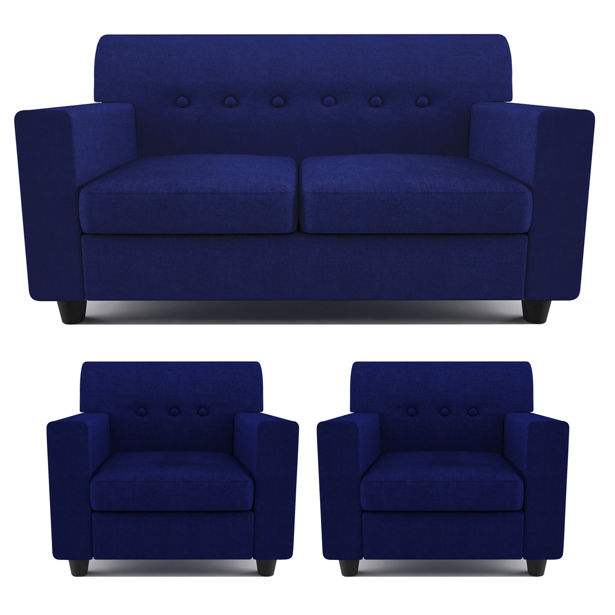 Adorn Homez Solitaire Sofa Set 2+1+1 in Fabric – adornhomez