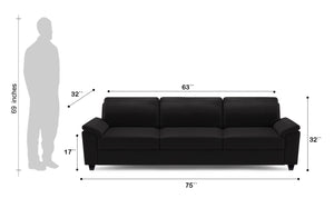 Adorn Homez Oxford Premium 3 Seater Sofa in Leatherette - Multi Colours