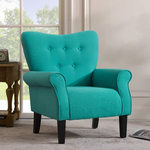 Adorn Homez Clifton Accent Chair in Premium Velvet Fabric