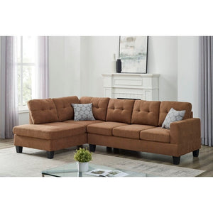 Adorn Homez Austin L Shape Sofa Set (5 Seater) In Premium Fabric