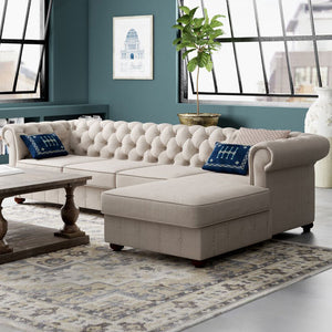 Adorn Homez Lucy Premium L Shape Sofa  - Suede Fabric