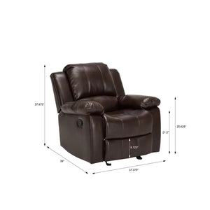 Adorn Homez Alex 1 Seater Manual Recliner in Leatherette