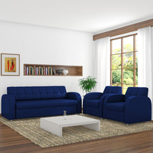 Load image into Gallery viewer, Adorn Homez Atlanta Sofa Set 3+1+1 in Leatherette
