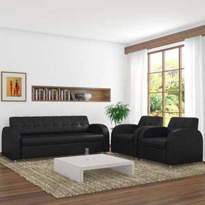 Adorn Homez Atlanta Sofa Set 3+1+1 in Leatherette