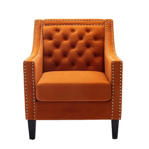 Adorn Homez Carlos Accent Chair in Premium Velvet Fabric