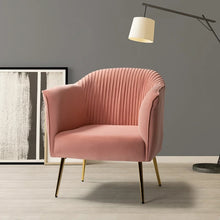 Load image into Gallery viewer, Adorn Homez Felipe Accent Chair in Premium Velvet Fabric
