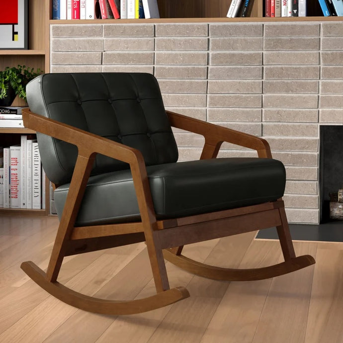 Adorn Homez Logan Premium Rocking Chair in Leatherette