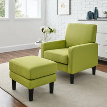 Load image into Gallery viewer, Adorn Homez Franco Accent Chair with Ottoman in Fabric
