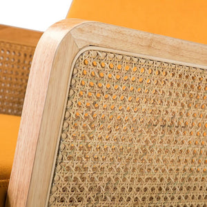 Adorn Homez Maya Premium Rocking Chair in Fabric