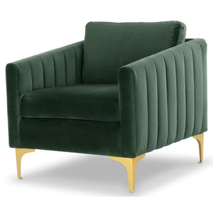 Adorn Homez Bruno Accent Chair in Premium Velvet Fabric